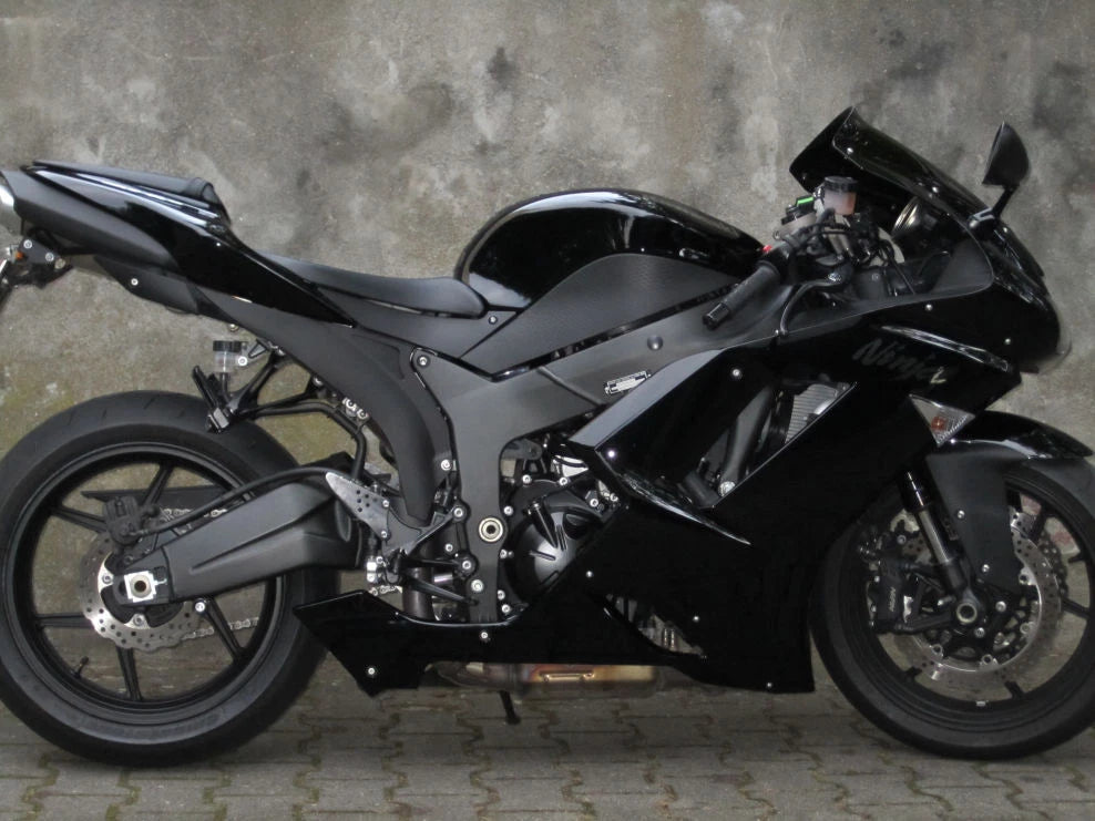 Gloss Black Fairing Kit for Kawasaki Ninja ZX6R (2007–2008)
