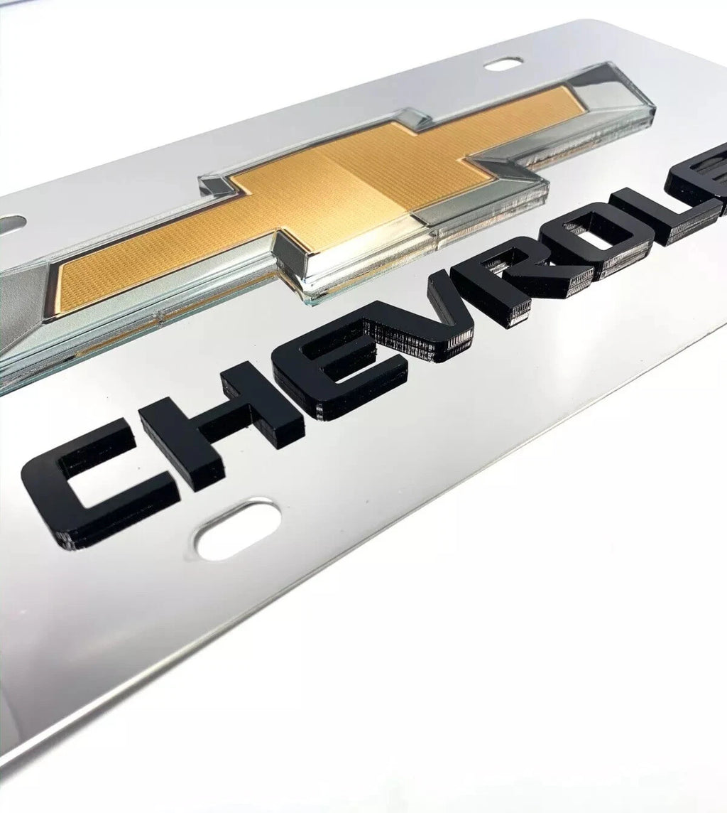 Chrome Bowtie License Plate Emblem Replacement for Chevrolet (2011–2026)