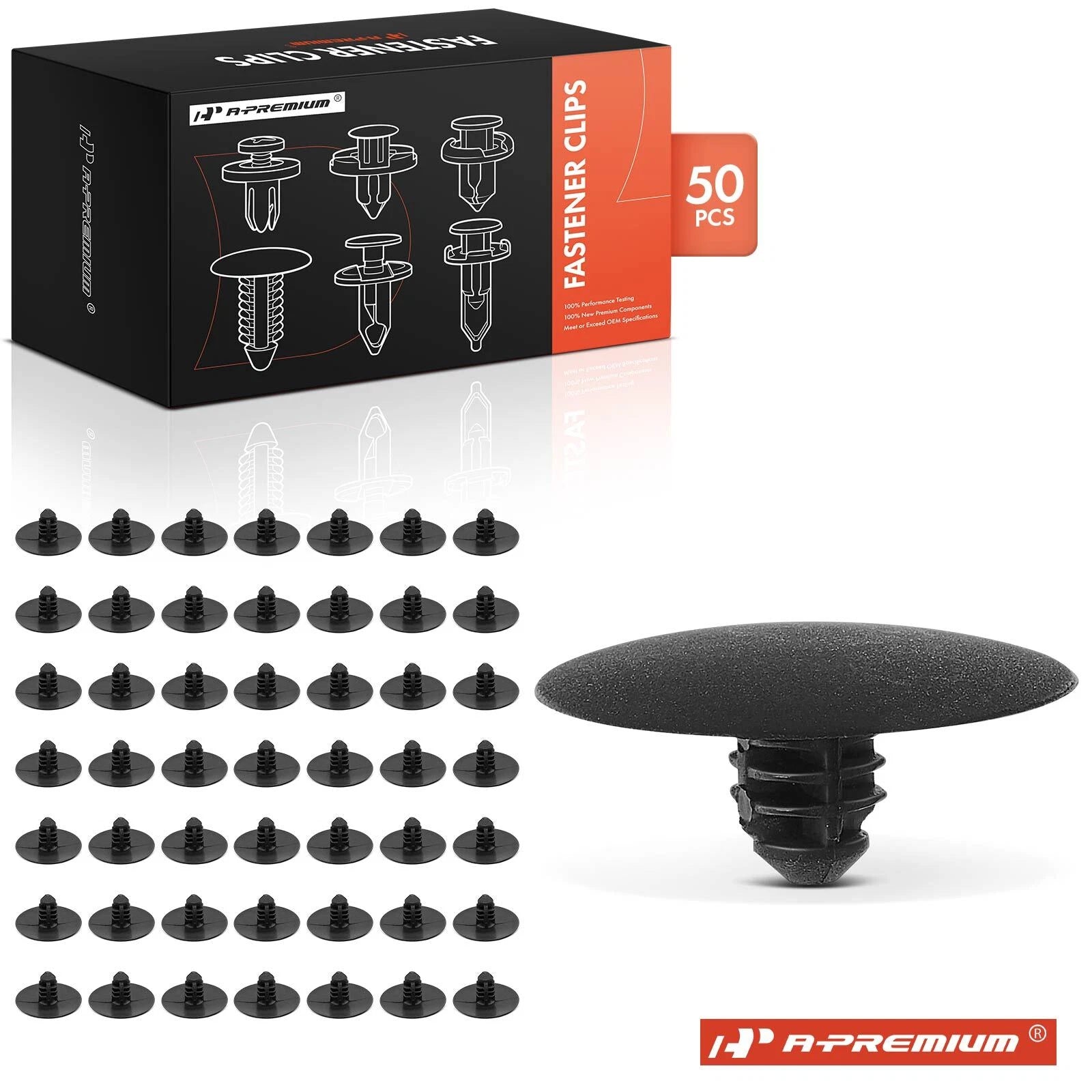 50Pcs Nylon Black Hood Insulation Retainer Clips for Ford Mazda