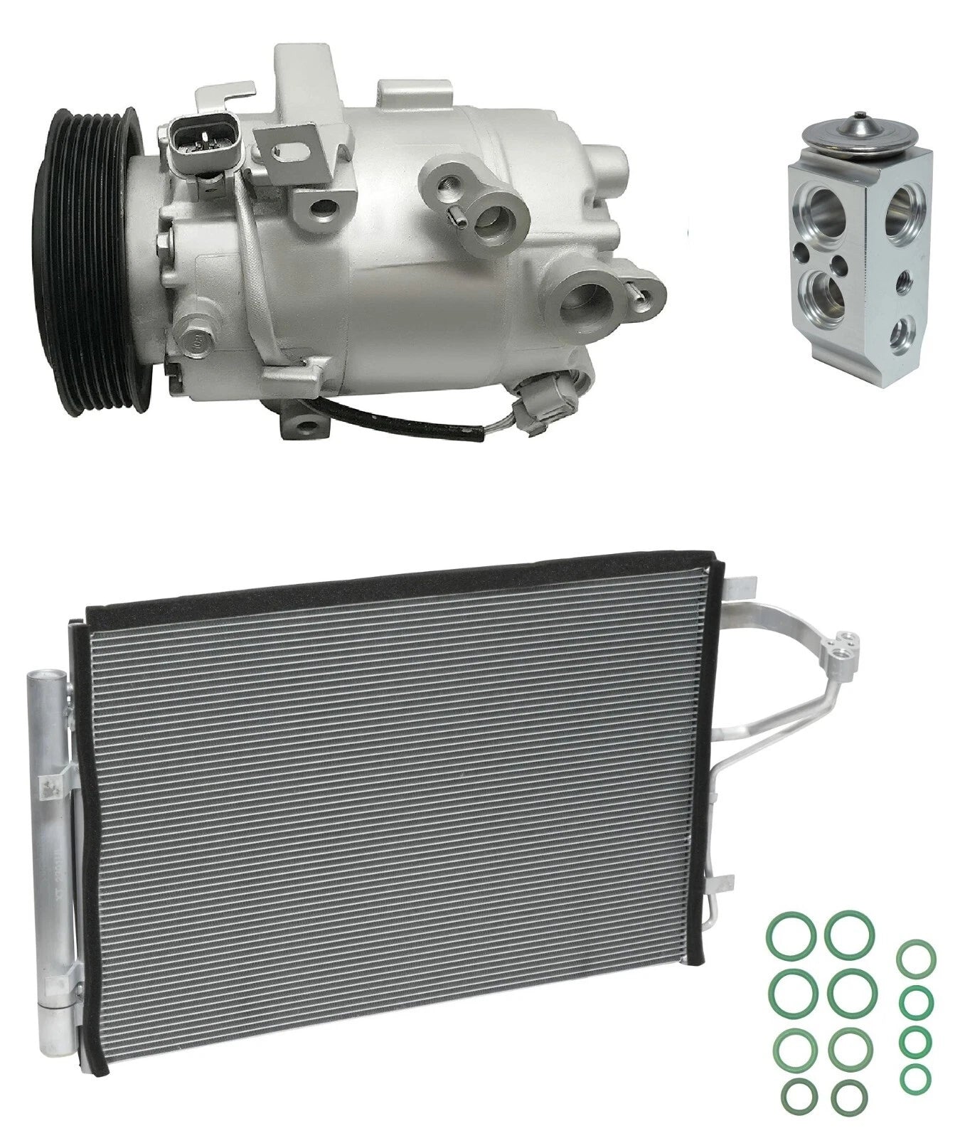AC Compressor Kit with Condenser for Kia Forte 1.8L (2014-2018)