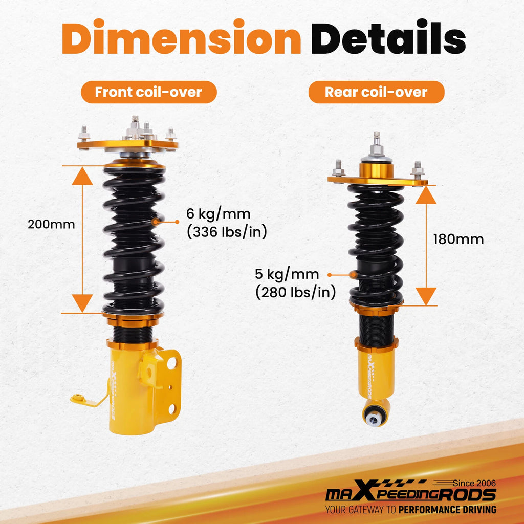 Coilover Lowering Kit for Subaru BRZ / Toyota 86 / Scion FR-S (2012–2020)