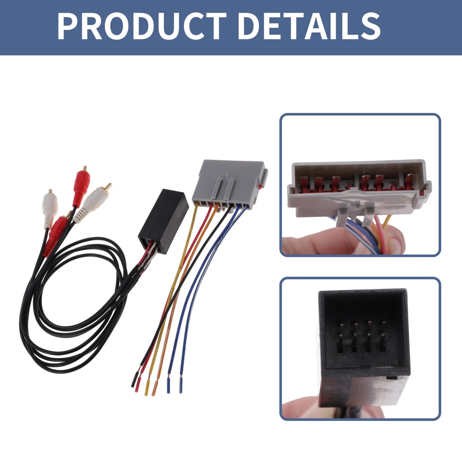 Set of 2 Car Stereo CD Player Wiring Harness 70-5510 for Ford Bronco (full size)