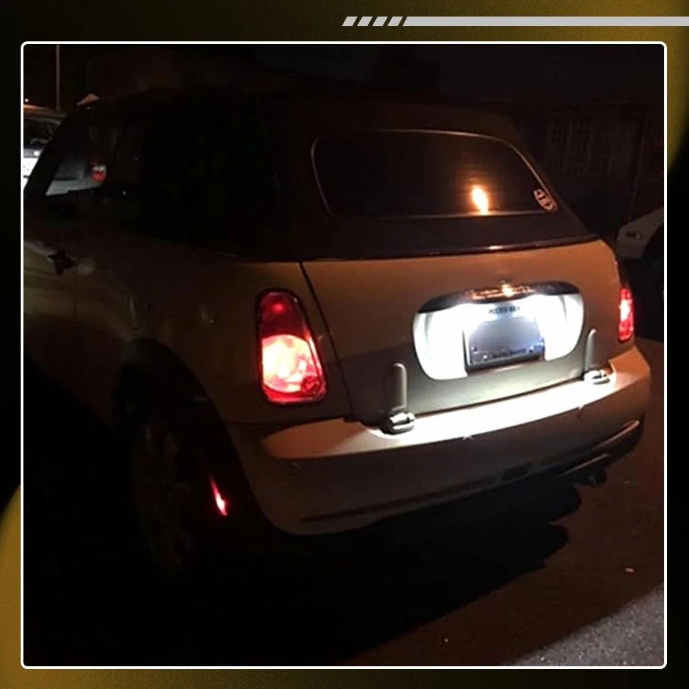 White LED License Plate Lights for Mini Cooper Convertible R57 (2009–2015)
