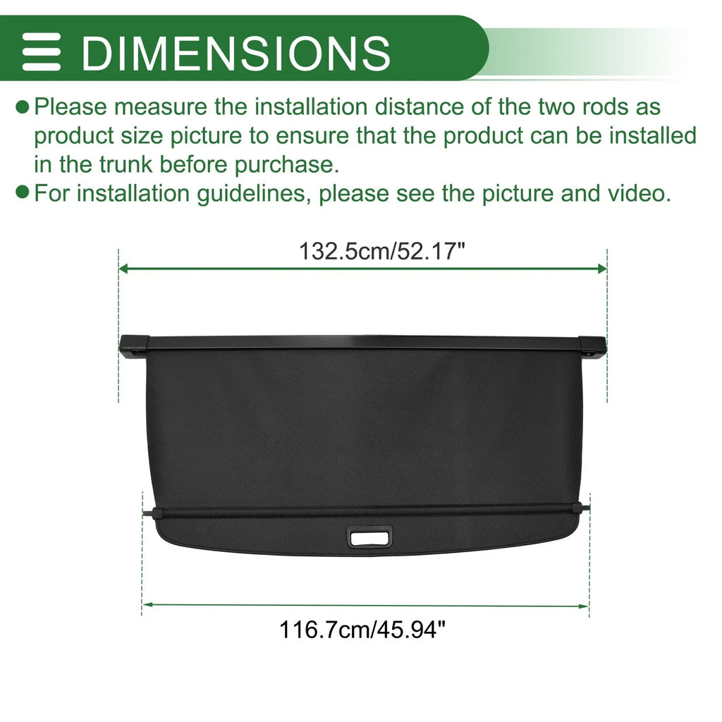 Trunk Retractable Cargo Cover for Lexus RX350 RX450H (2007-2023)