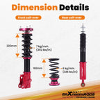Set of 4 Coilovers for Honda Civic EX LX Si Sedan (2006–2011)