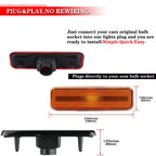 Set of 4 Amber Front Red Rear Side Marker Light Lenses for Plymouth Turismo