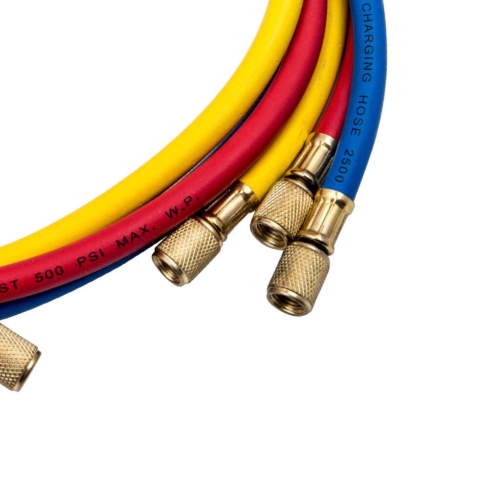 A/C Diagnostic Manifold Gauge Kit for HVAC R134A (5FT Hoses)
