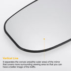 Left Side Heated White Mirror Glass for Honda Jazz (2002-2008)