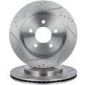 Rear Drilled Slotted Brake Rotors for Ford Mustang (2005–2014)