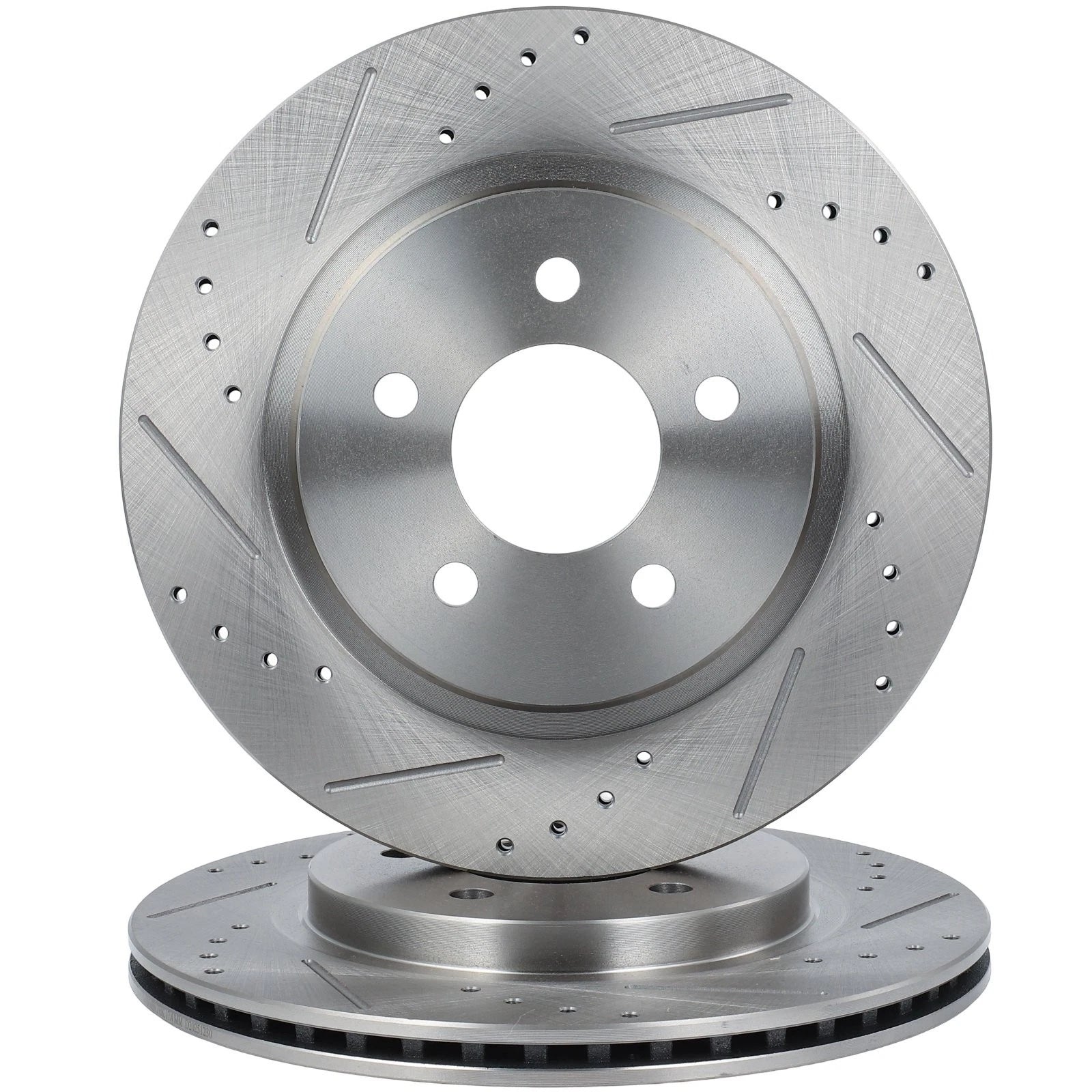 Rear Drilled Slotted Brake Rotors for Ford Mustang (2005–2014)