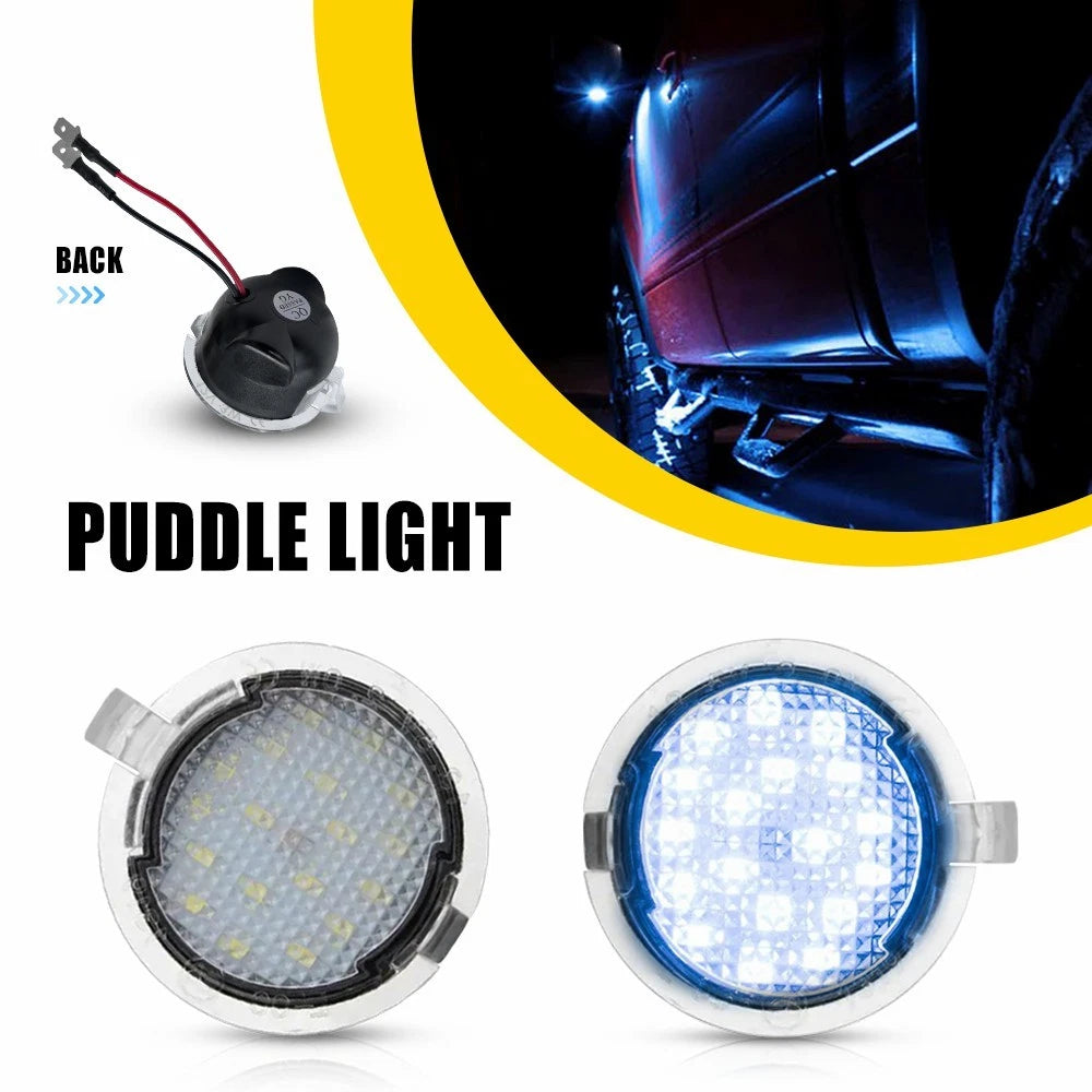 LED Ice Blue Side Mirror Puddle Lights for Ford F150 Explorer Expedition (2007–2017)