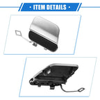 Car Rear Bumper Tow Hook Cap for Mercedes-Benz E450 (2019-2020) Silver Tone