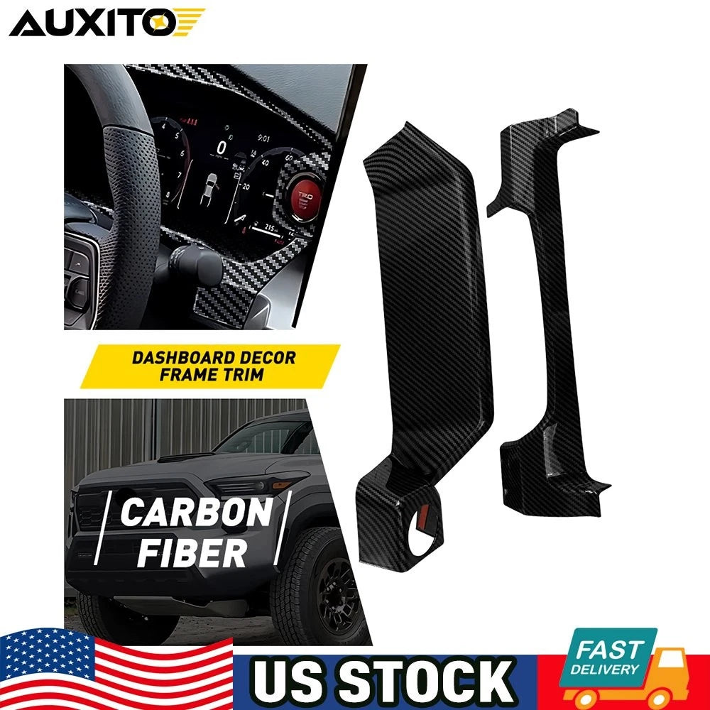 Front Dashboard Panel Frame Trim for Toyota Tacoma (2024–2026) Carbon Fiber