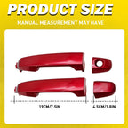 Front Door Handle Set for 2012-2017 Toyota Camry (Red)