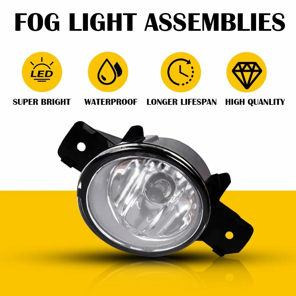LED Fog Lights for Nissan Altima (2007–2017) Clear Lens Replacement