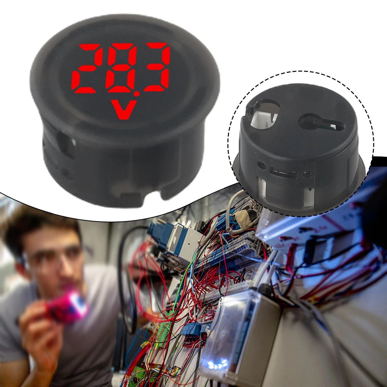 Green LED Digital Voltmeter Display for DC4100V