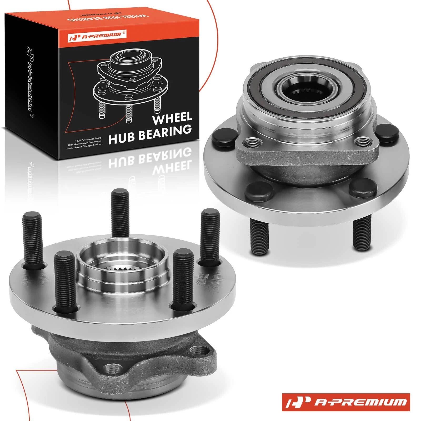 2X Front Wheel Hub & Bearing Assembly for Subaru Impreza (2007)