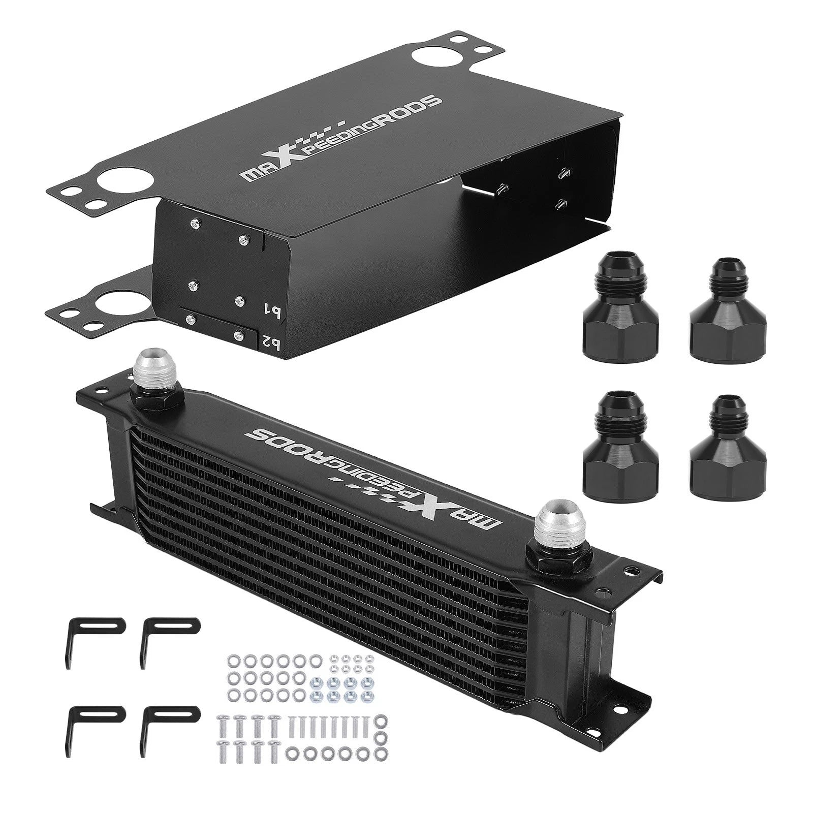 10-Row Engine Oil Cooler for Universal Transmission (10AN) (2010–2024)