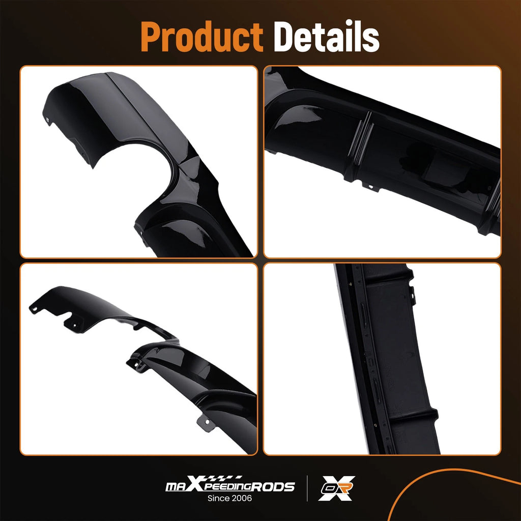 Bumper Sport Diffuser for BMW E90 3 Series M Sport (2005–2011) Black PP