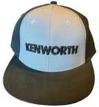 Stretch Chino Flatbill Cap for Kenworth Trucks (Black/Gray)