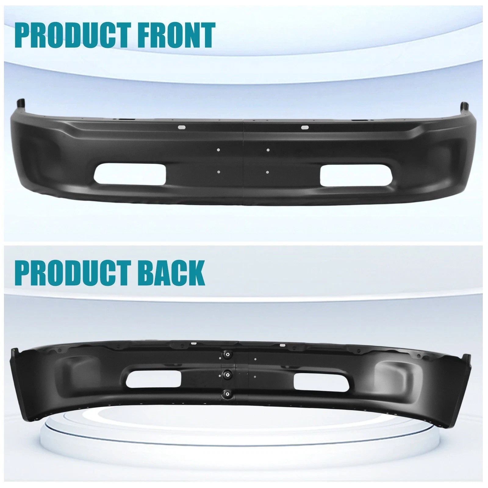 Black Steel Front Bumper for Dodge Ram 1500 (2013–2018)