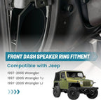 Set of 2 Front Dash Mount Speaker Brackets for Jeep Wrangler (1997–2006) 4"x6" to 5.25"