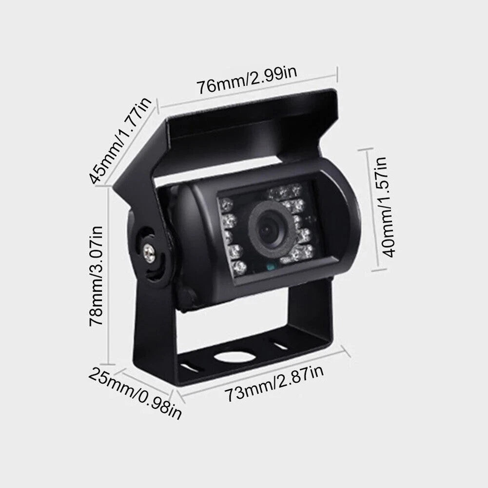 4Pin Heavy Duty Rear View Waterproof Reversing Camera for RV Truck Trailer (12-24V)