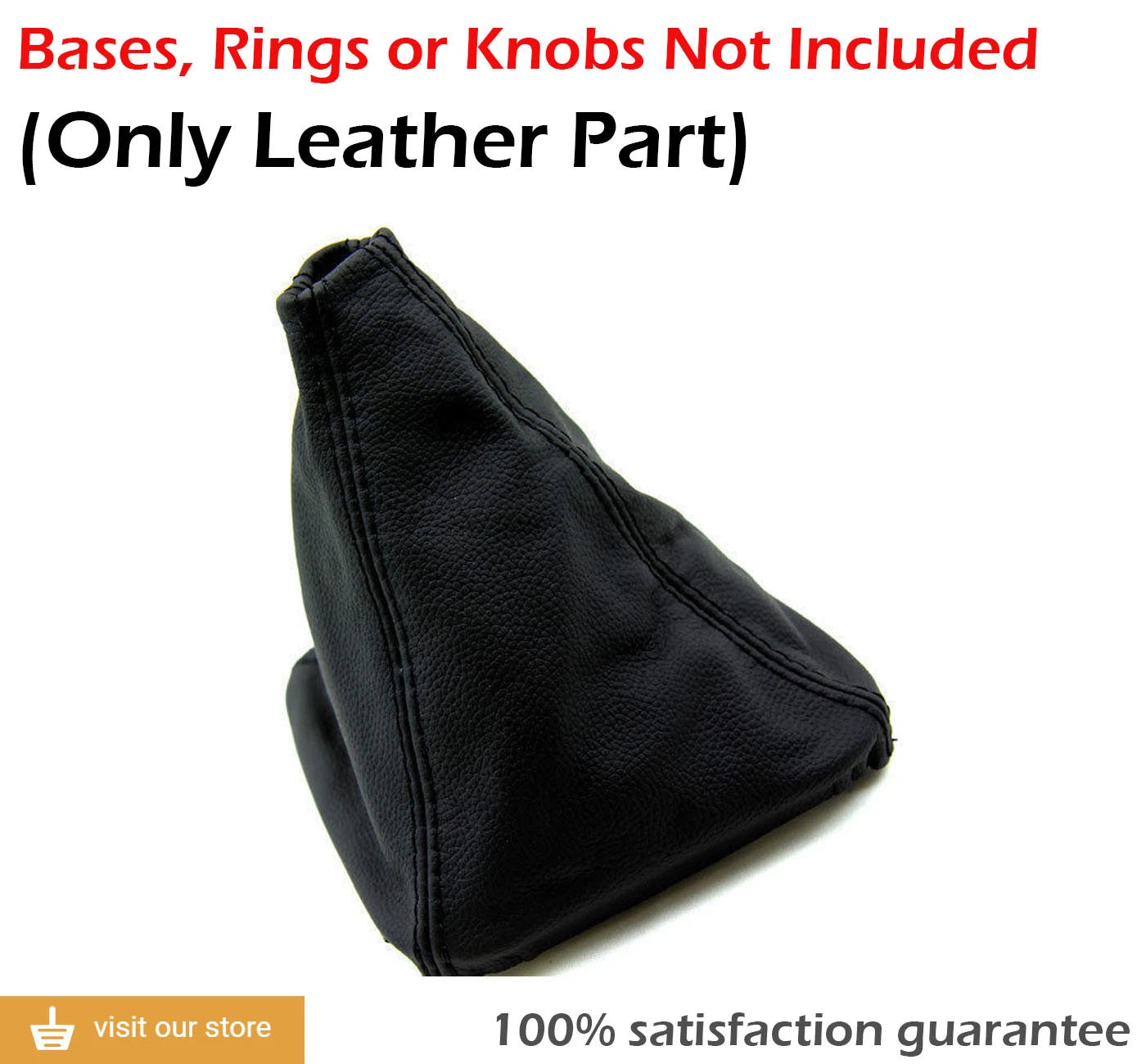 Leather Manual Shift Boot for BMW 528 530 (1996–2003) Black
