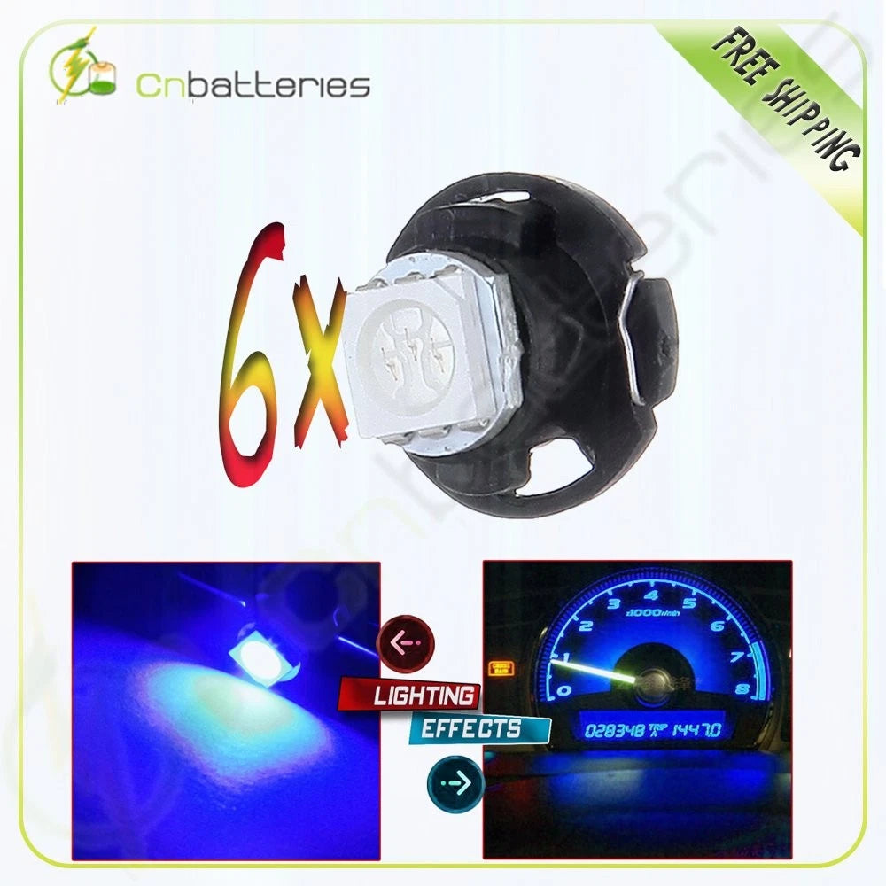 6x T4.7 Neo Wedge LED A/C Climate Heater Lights for