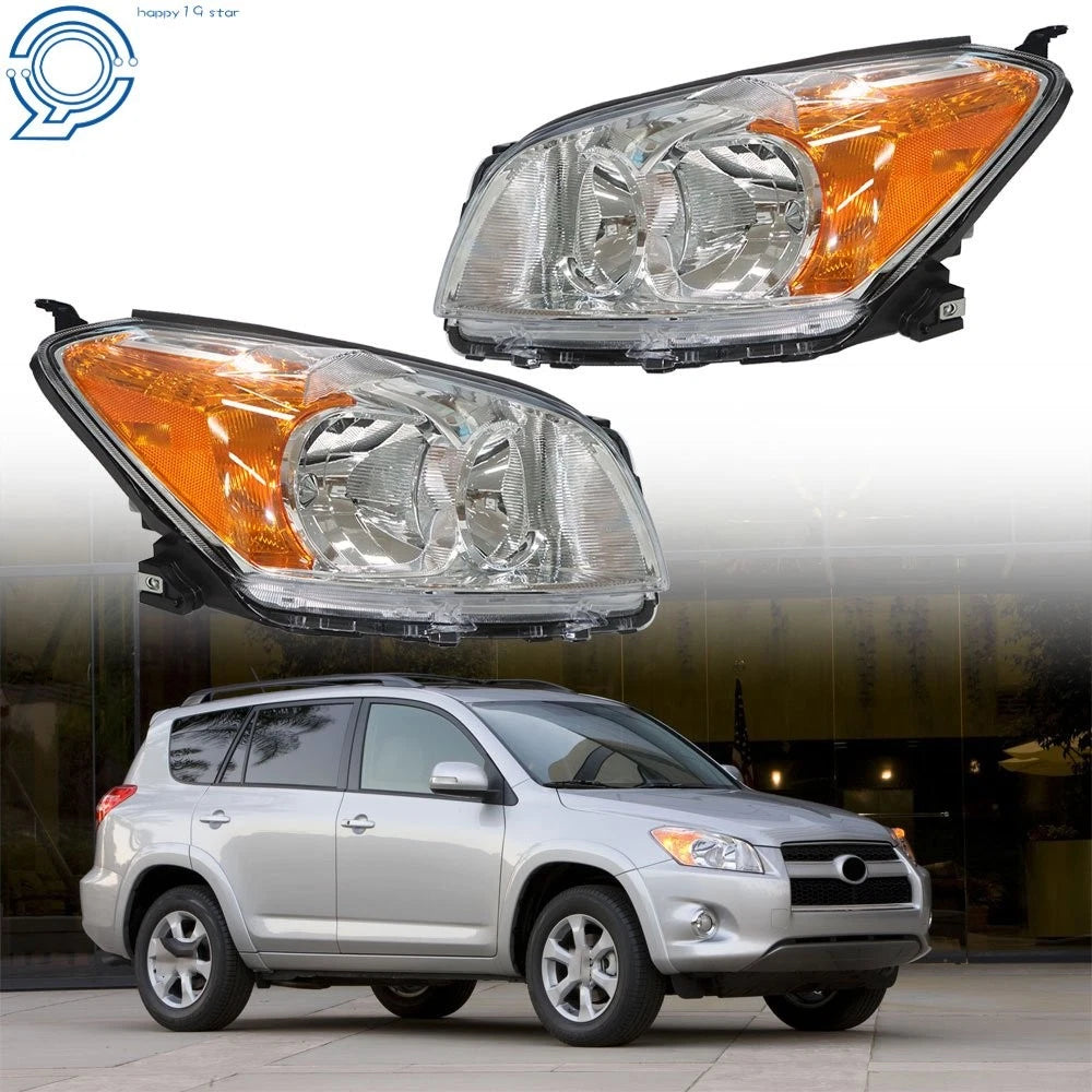 Headlight Assembly for Toyota RAV4 Sport (2009-2012) Left + Right Halogen