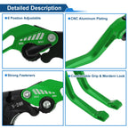 6 Position Adjustable Brake Clutch Levers for Suzuki GSX8S (2023–2025) Green