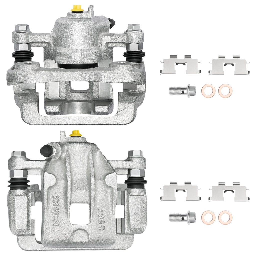 Rear Disc Brake Calipers w/ Brackets for Hyundai Sonata (2006–2008) Azera (2006–2009) Pair