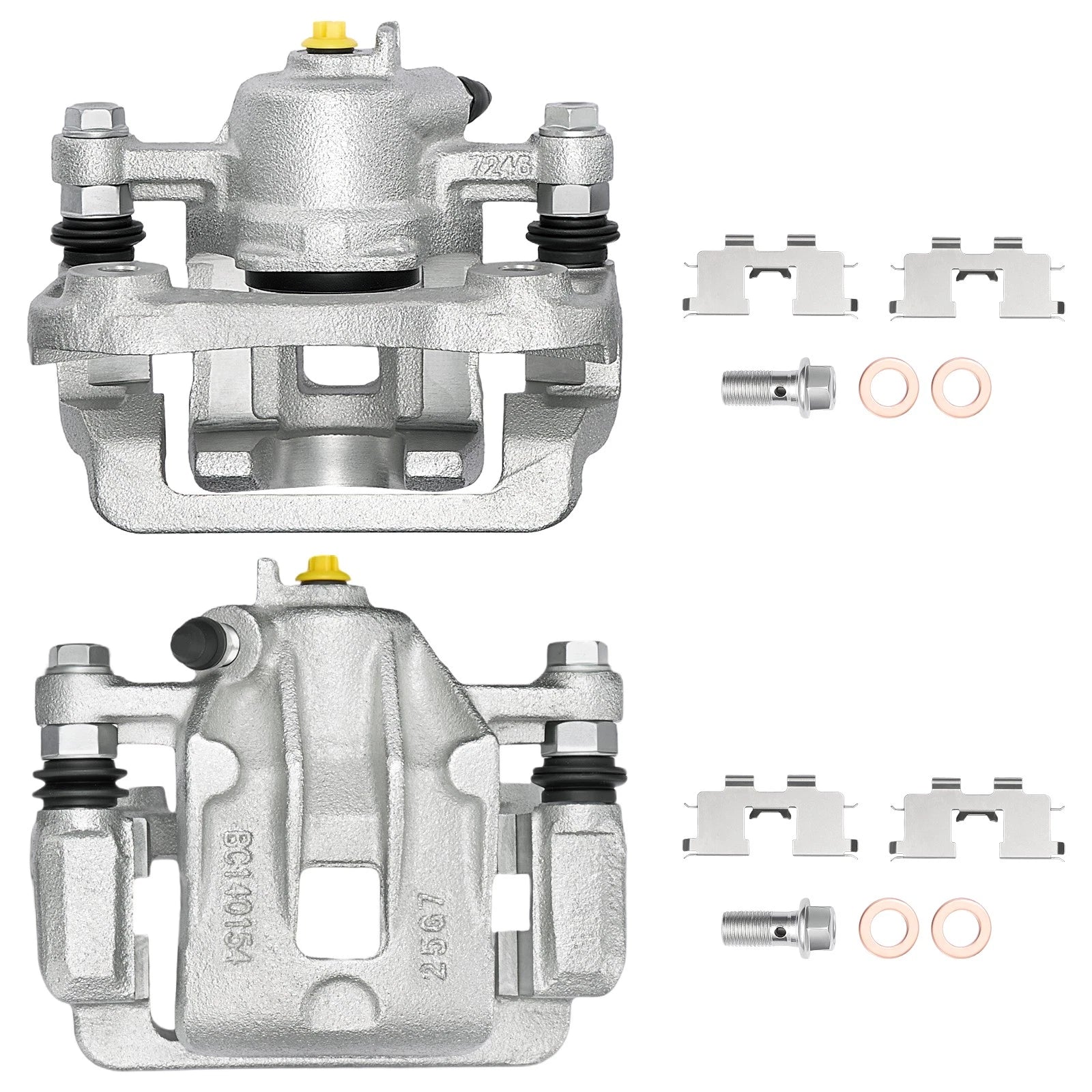 Rear Disc Brake Calipers w/ Brackets for Hyundai Sonata (2006–2008) Azera (2006–2009) Pair