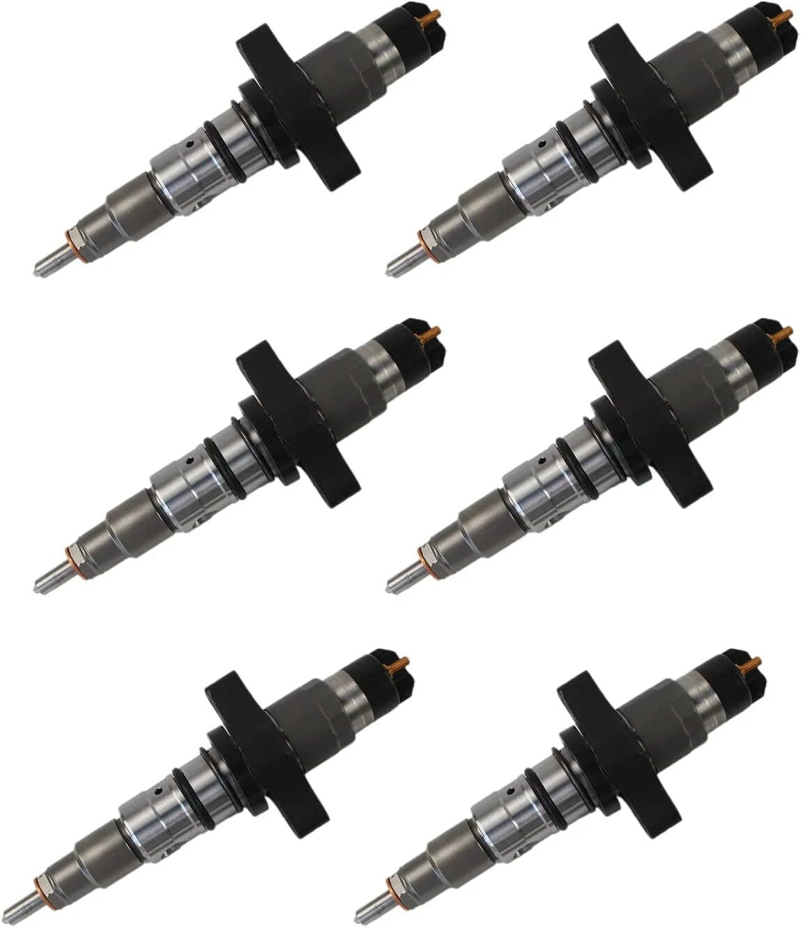 Set of 6 Diesel Fuel Injectors 0445120238 for Cummins ISBE5.9L (2004–2009)