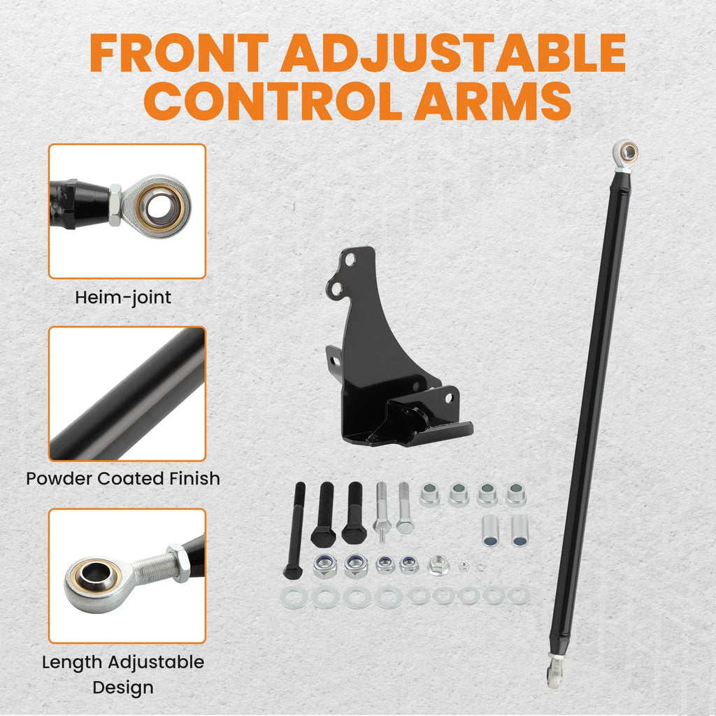 Set of 2 Upper & Lower Control Arm Panhard Track Bar for Dodge Ram (1994–2002)