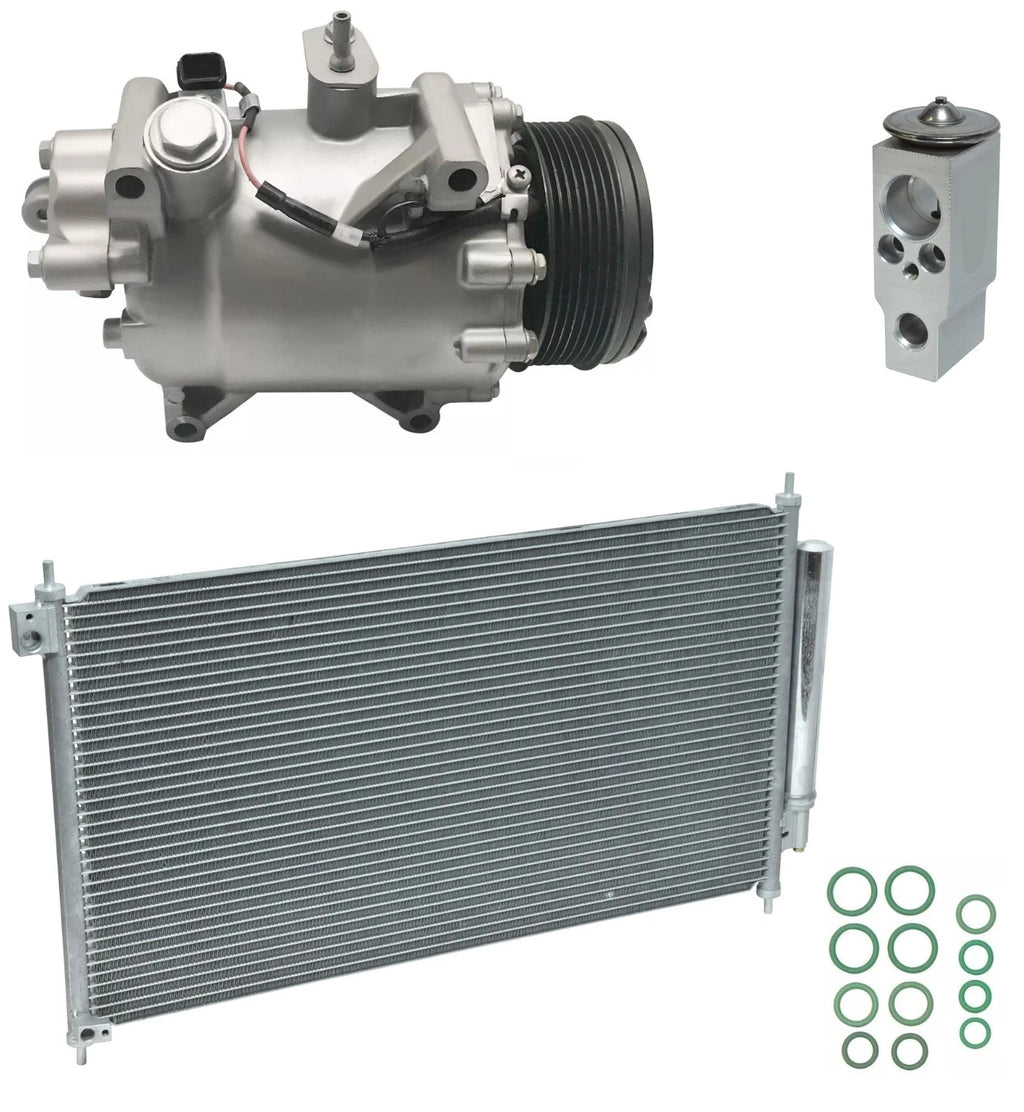 AC Compressor Kit With Condenser Replacement for Honda Civic Sedan 2.4L (2014–2014)