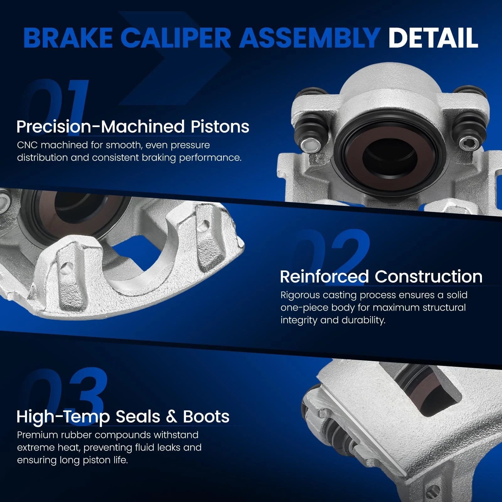 Pair Brake Calipers for Jeep Wrangler TJ (1997–2002)
