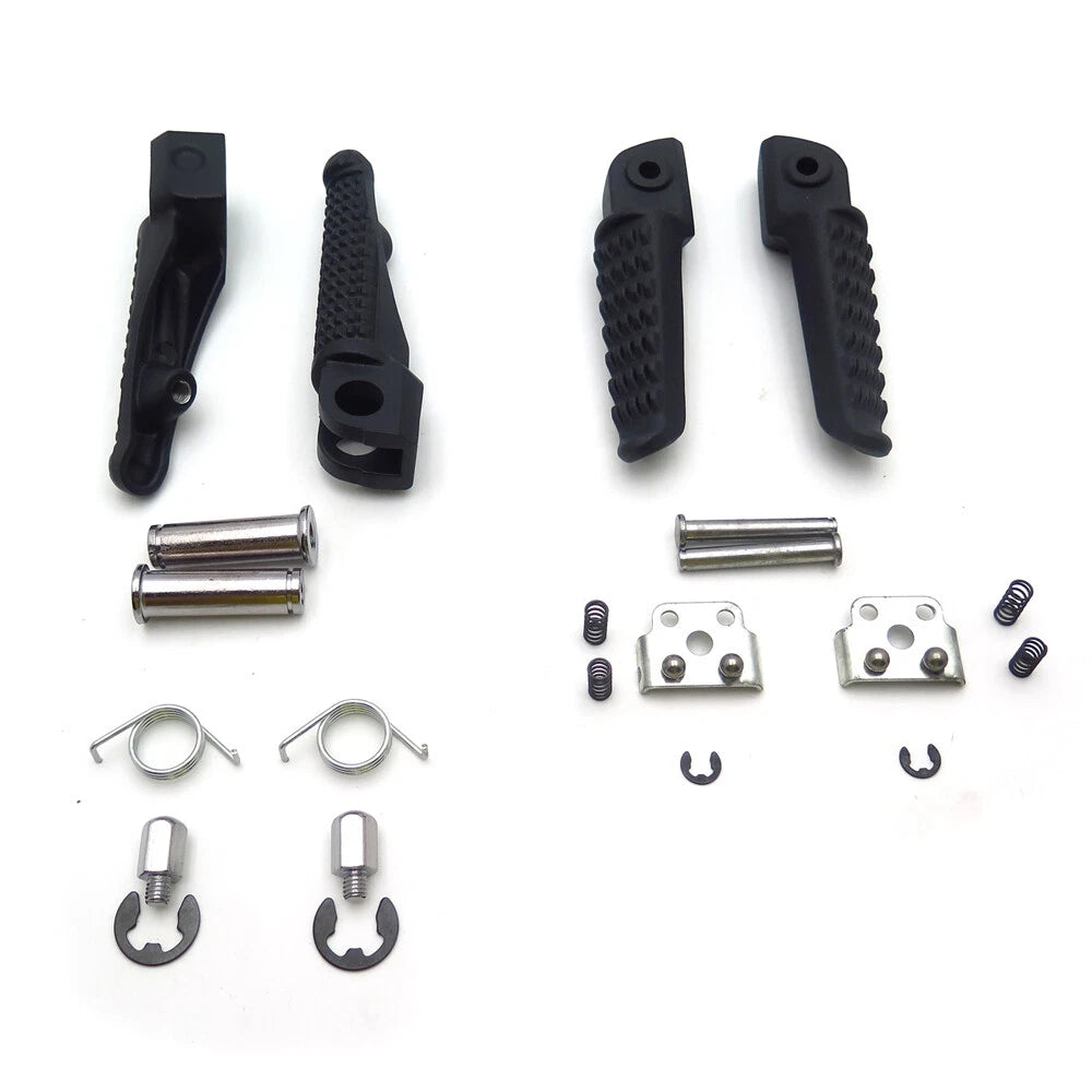 Set of 2 Black Foot Pegs for Kawasaki Ninja ZX10R ZX6R ZX9R (1998–2011)