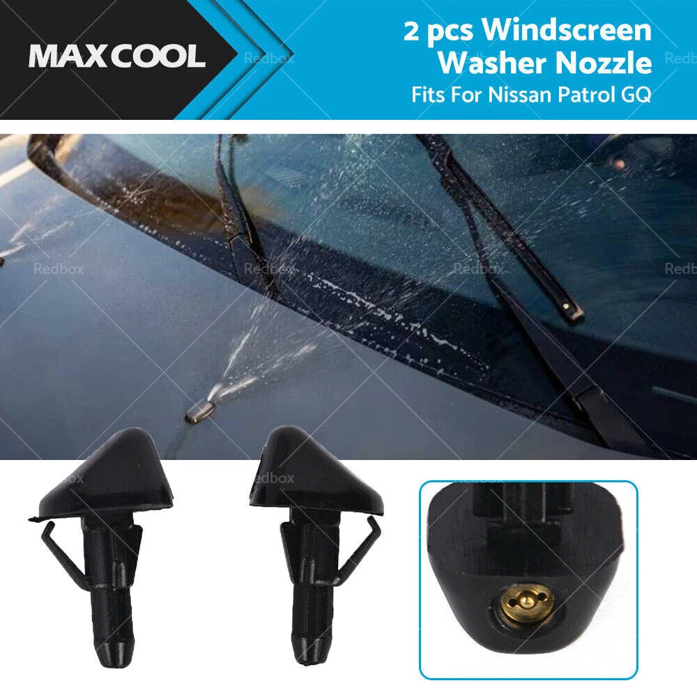 2X Windscreen Bonnet Washer Jet Nozzle for Nissan Patrol GQ (1988–1997)