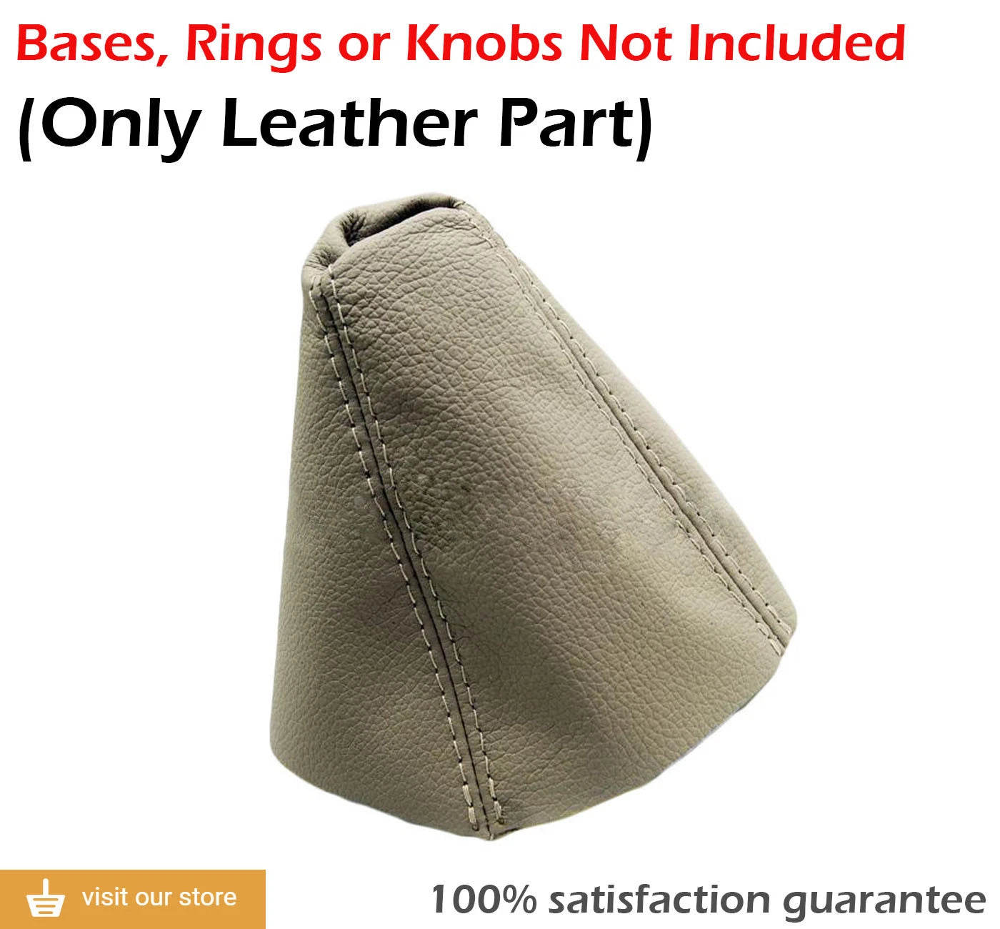 Leather Synthetic Manual Shift Boot Cover for BMW M3 Z4 (2003–2008) Beige