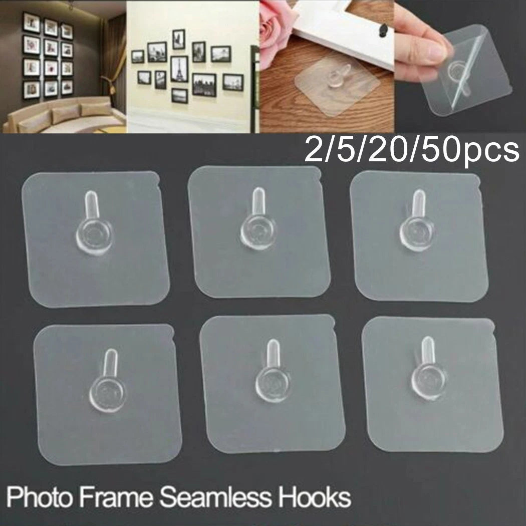 50 Pack Wall Hooks for Hanging Clocks and Photo Frames