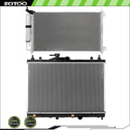 Radiator and A/C Condenser for Nissan Versa (2007–2011) 1.6L 1.8L L4