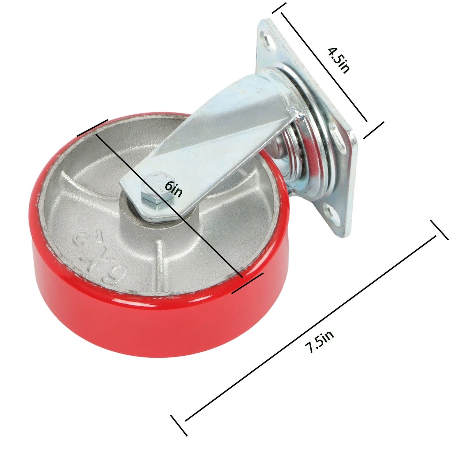 Set of 4 Heavy Duty 6" Swivel Caster Wheels (Industrial)