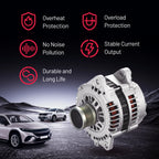 Alternator for Nissan Rogue X-Trail (2008–2012) 4-Door 110A 12V 6-Groove