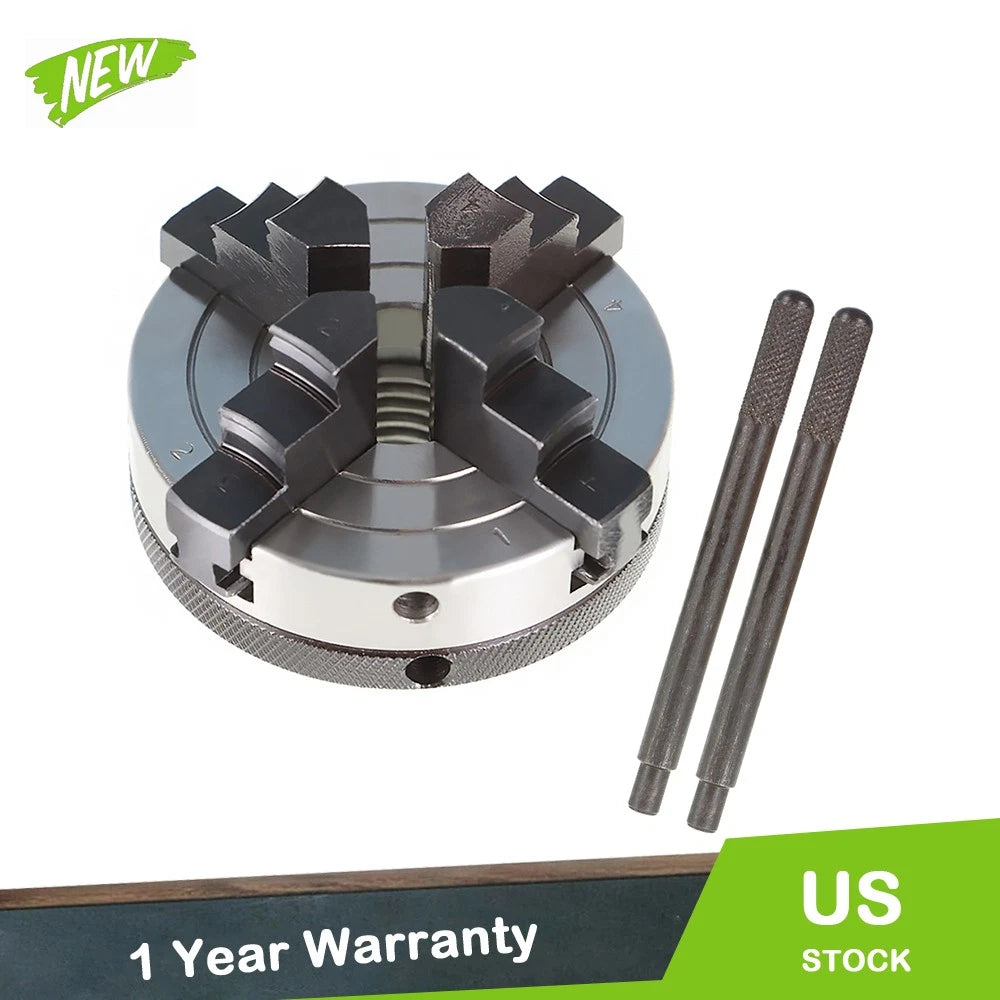 3-Inch 4 Jaw Self Centering Lathe Chuck for