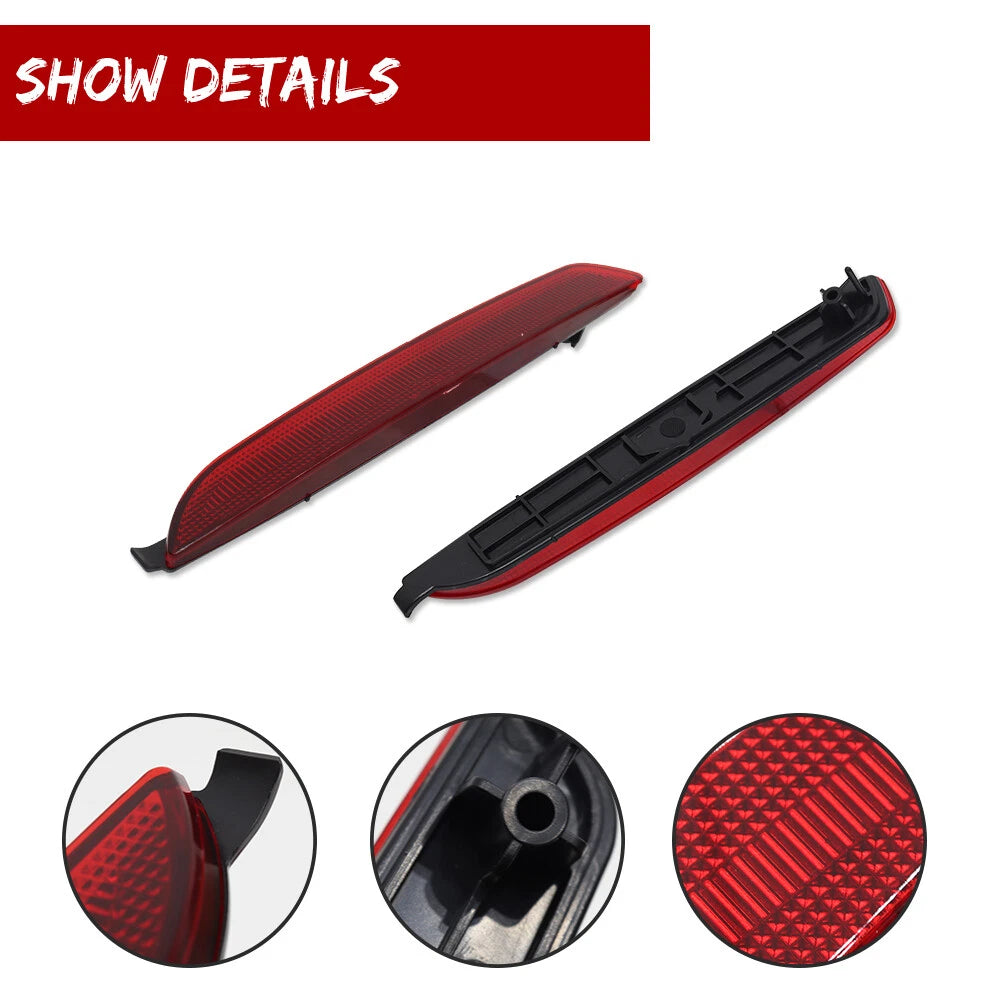 2X Red Lens Rear Bumper Reflector Lights for Kia Sorento (2011–2013)