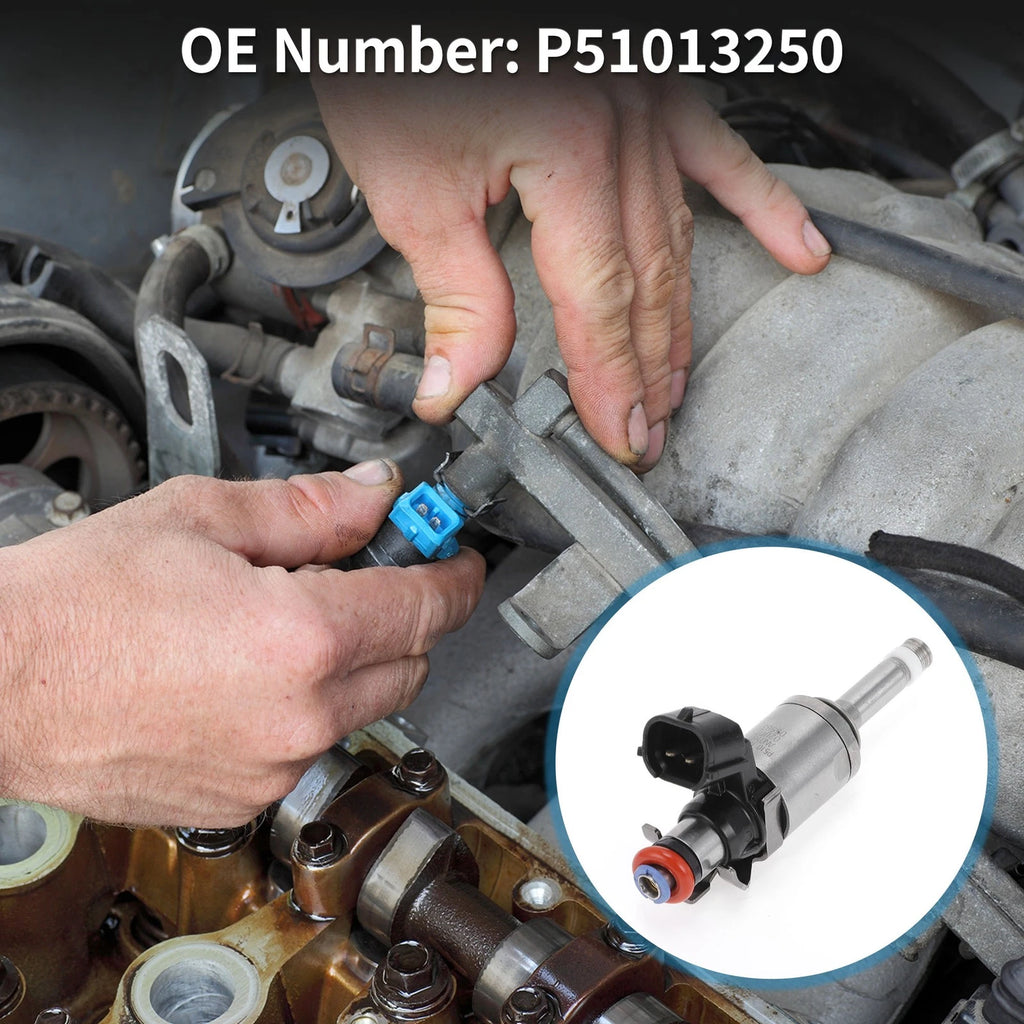 Fuel Injector No.P51013250 for Mazda 3 2.0 (2016–2018) 1 Pc Black
