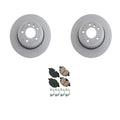 Set of 2 Rear Rotors & Akebono Euro Disc Brake Pads for BMW E60 528i (2008–2010)