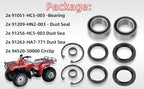 Front Wheel Bearing & Dust Seal for HONDA Rancher 400 420 TRX420 (2004-2014)