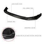 3Pcs Carbon Fiber Front Bumper Lip Under Splitter Diffuser for Honda Fit (2014–2017)